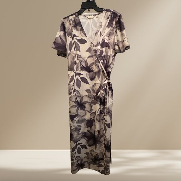 NWOT Jennie Garth x QVC Floral Wrap Dress (M) | Elegant, Flowy & Feminine! - Picture 1 of 4